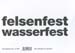 felsenfest wasserfest